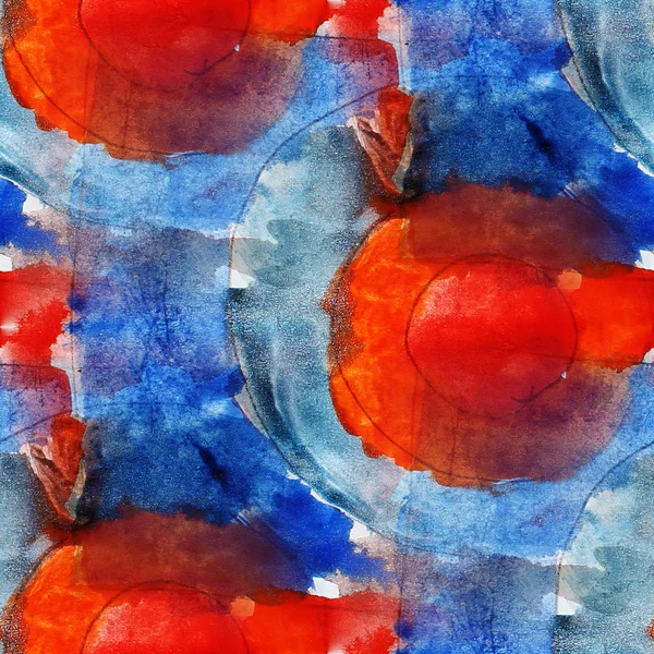 Varrat nélküli piros, kék akvarell absztrakt háttér festék tervezés egy — Stock Fotó