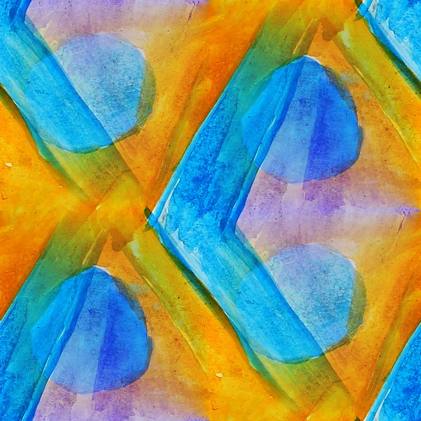 Amarillo sin costuras, acuarela azul abstracto fondo pintura desig — Foto de Stock