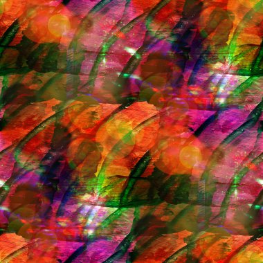 Glare light abstract red, green vintage avant-garde watercolor s clipart