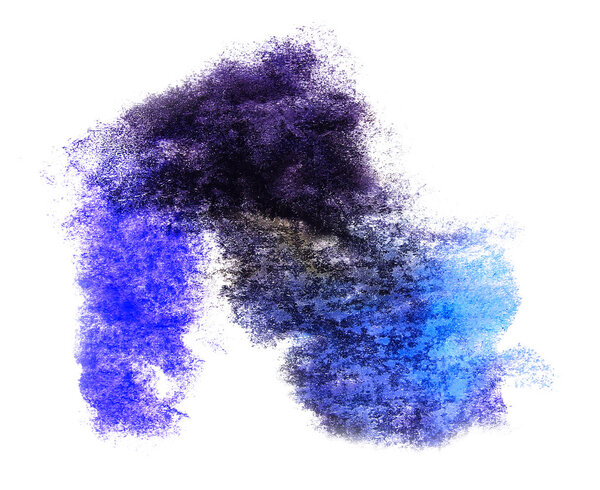Акварель всплеск синий изолированное пятно ручной работы цветной фон
