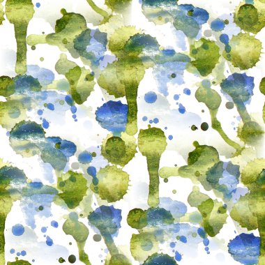 Sulu Boya yeşil, mavi sorunsuz doku arka plan boya abstrac