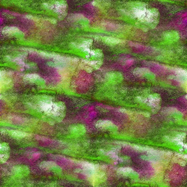 Aquarela textura sem costura fundo verde, pintura roxa abstr — Fotografia de Stock