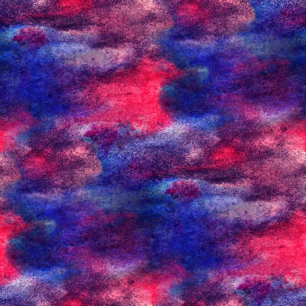 水彩画のシームレスなテクスチャの赤、青の背景を描画抽象 — ストック写真