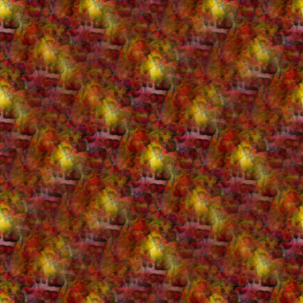 Шпалери мистецтва яскравий фон червоно-жовта безшовна вода ручної роботи — стокове фото