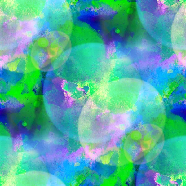Glare from blue green purple seamless art macro texture watercol — Stock Photo, Image