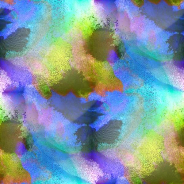 Bländning från plats akvarell blå grön lila fläck textur bac — Stockfoto