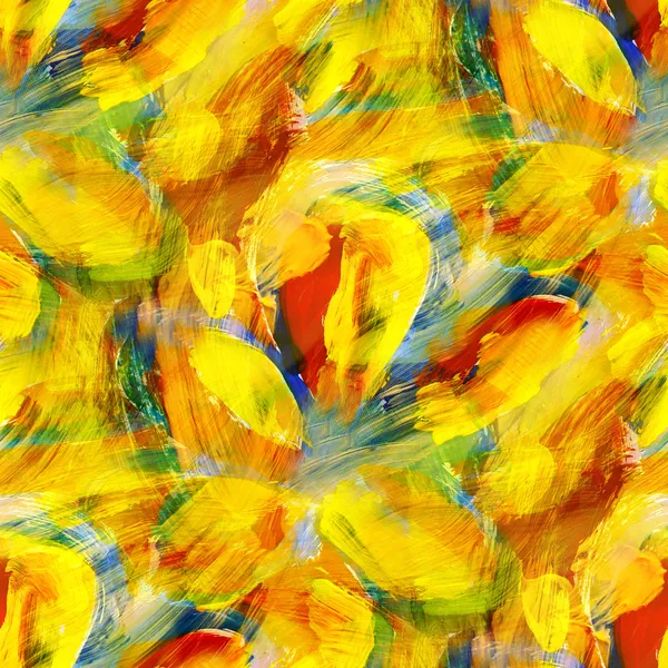 Glare from watercolors seamless yellow blue red painting backgro — Stock Photo, Image