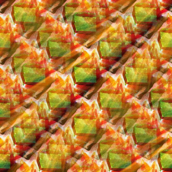 Napfény-festék zöld, sárga, piros varratmentes háttérben akvarell — Stock Fotó