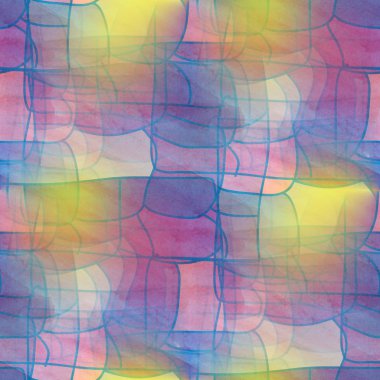 Sanatçı kesintisiz mavi Kübizm sanat doku suluboya arka