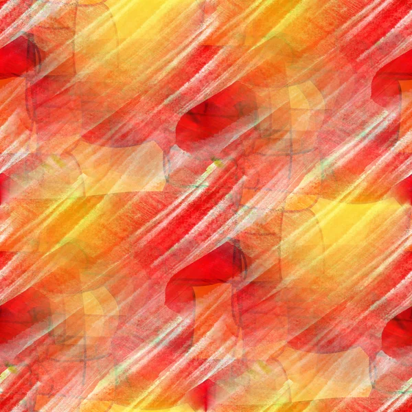 アーティスト赤シームレスなキュービズム抽象アート テクスチャ水彩画 wallp — ストック写真