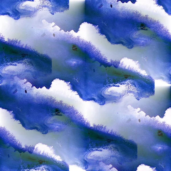 Aquarell Hintergrund blau nahtlose Textur abstrakte Farbe patte — Stockfoto