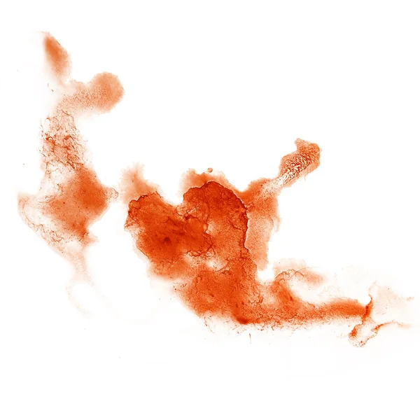 Streszczenie brązowy kolor tuszu akwarela rozchlapać farba tła isol — Zdjęcie stockowe