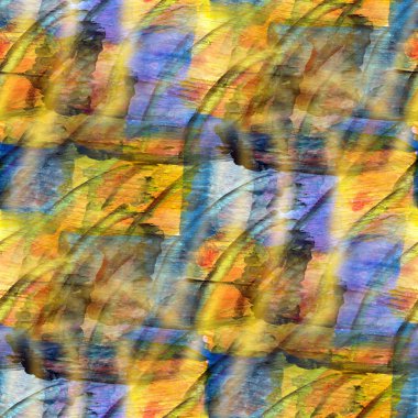 mürekkep arka plan sarı, mavi süsleme suluboya resim sorunsuz tex