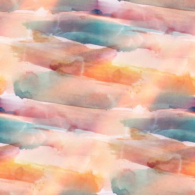 Seamless texture pink, blue watercolor background abstract paint clipart