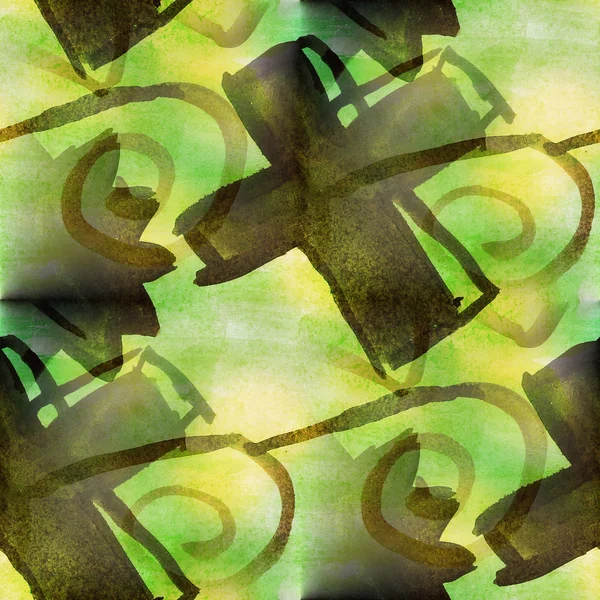 Textura sin costura verde acuarela fondo abstracto pintura patt — Foto de Stock