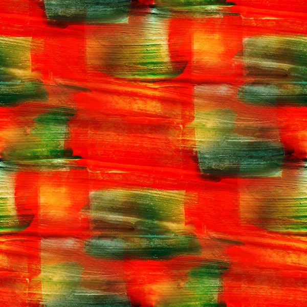 Texture senza soluzione di continuità acquerello sfondo astratto rosso, vernice verde — Foto Stock