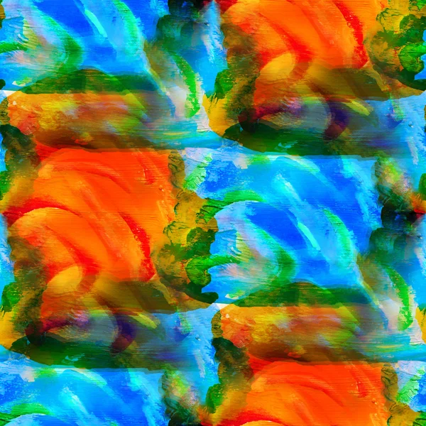 Textura sin costura acuarela azul, fondo naranja abstracto pai —  Fotos de Stock