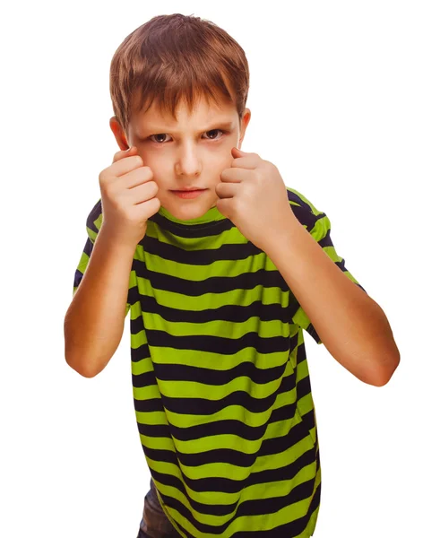 Slechte jongen bullebak boos agressieve gevechten — Stockfoto