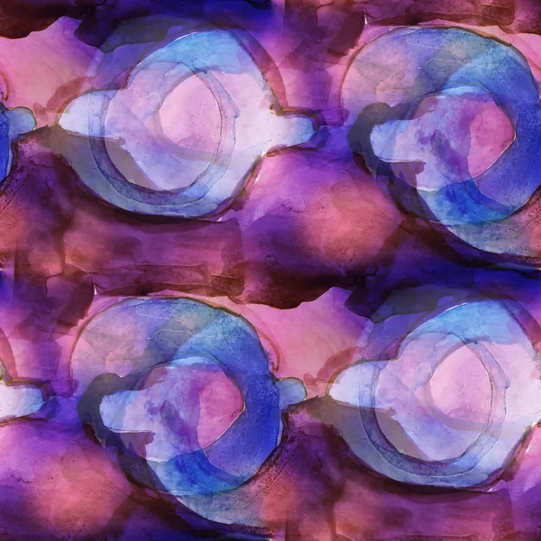 Дизайн фиолетовый, синий безморщинистый акварельный фон абстр — стоковое фото