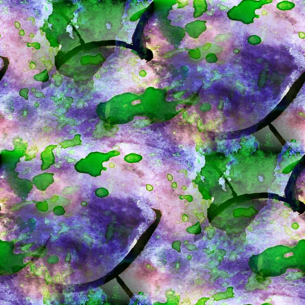 Projekt fioletowy, zielony tekstura tło akwarela abst — Zdjęcie stockowe