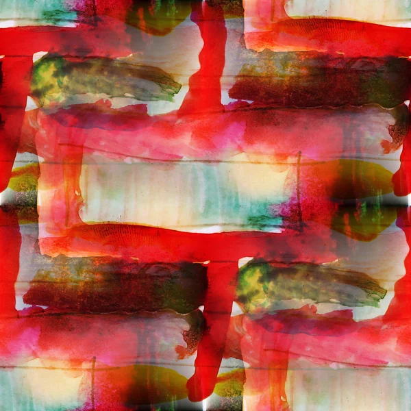 Patroon van rood, groen naadloze textuur aquarel achtergrond ontwerpen — Stockfoto