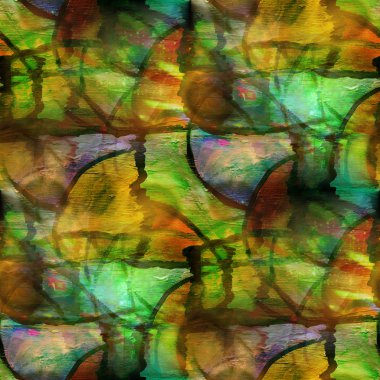 Sulu Boya doku kesintisiz sarı, yeşil tonları arka plan abstr