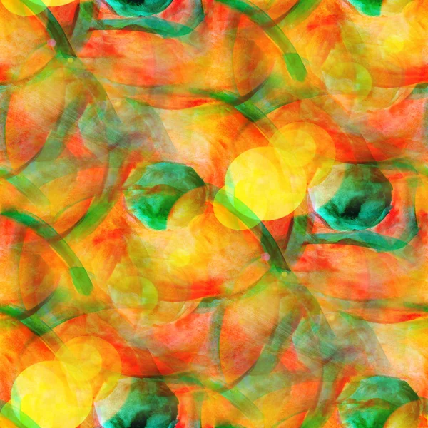 Фон бесшовный акварель желтый, зеленая текстура абстрактная па — стоковое фото