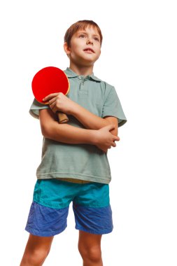 sarışın çocuk Masa Tenisi oynarken ping pong adam