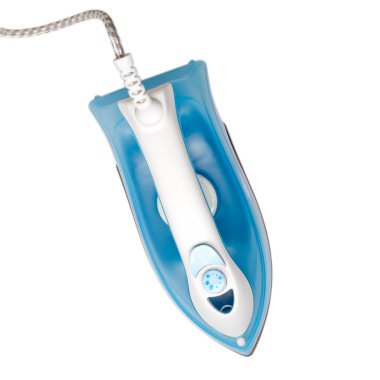 giysi izole beyaz arka plan için mavi demir