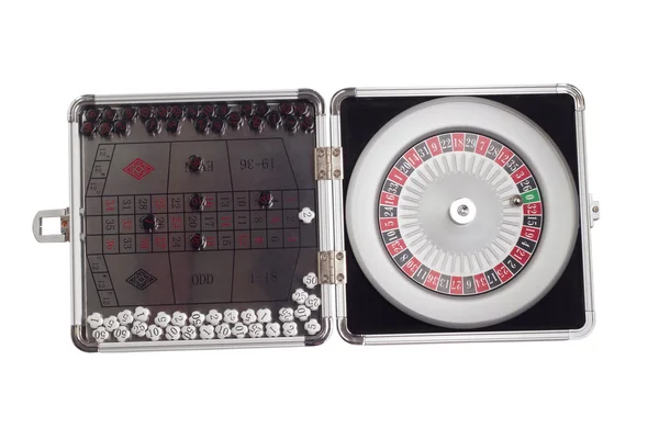 American Roulette table game sealed board clipping path — Stock Photo, Image