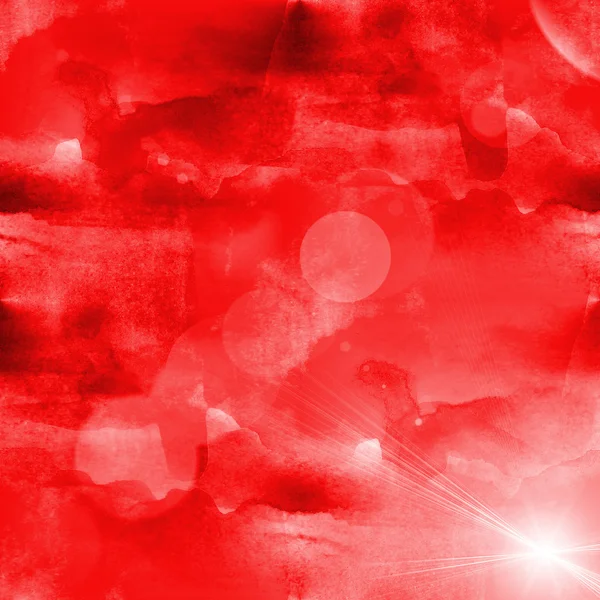 Bokeh abstrait rouge vert aquarelle art texture transparente main pa — Photo