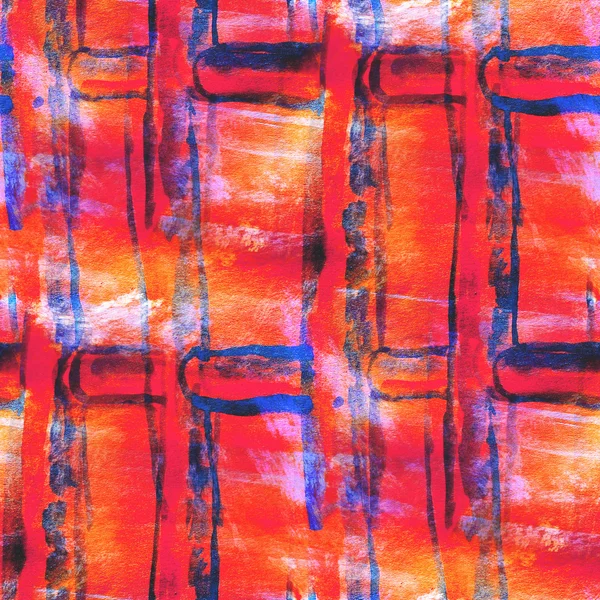 Abstrato avant-garde laranja, azul, grelhar wate papel de parede sem costura — Fotografia de Stock