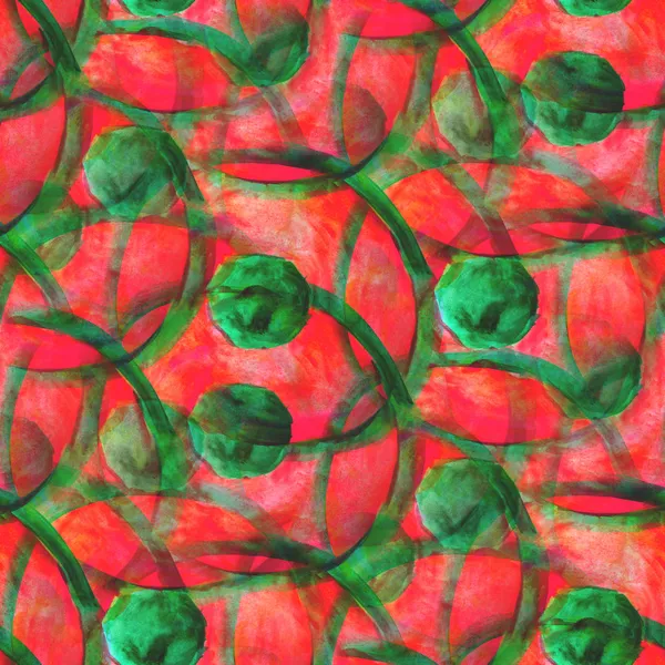Abstracto verde rojo acuarela y arte textura sin costuras, mano pai —  Fotos de Stock