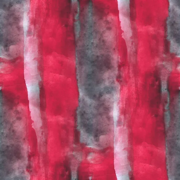 Abstract red, gray seamless painted watercolor background on pap — Stock Photo, Image