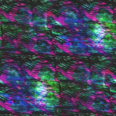 soyut vintage mavi, yeşil, pembe suluboya, avangart seaml