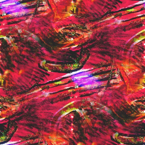 Textura abstrata vermelho, ornamento arte água cor sem costura backgrou — Fotografia de Stock