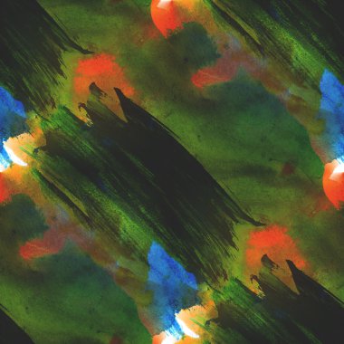avant-garde sanat sarı, yeşil renkli el boya Dikişsiz wal
