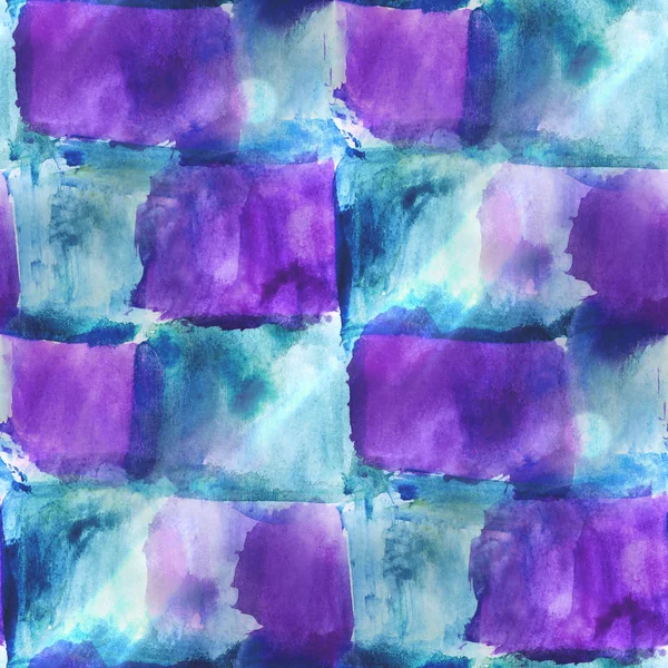 Arte vanguardista mano pintura fondo azul, púrpura sin costuras de la pared — Foto de Stock