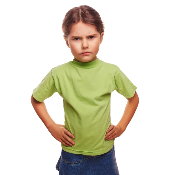 Tonåring arg onda flicka visar nävar upplever ilska och ange — Stockfoto