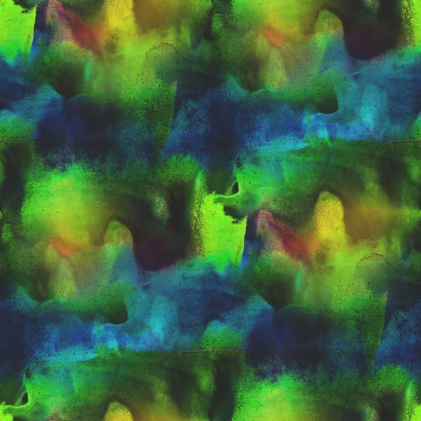 Sanatçı yeşil mavi suluboya renkli, kesintisiz — Stok fotoğraf