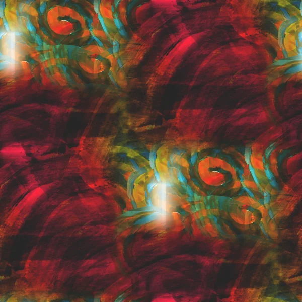 Frame afbeeldingsstijl rode, groene palet naadloze afbeelding patroon — Stockfoto
