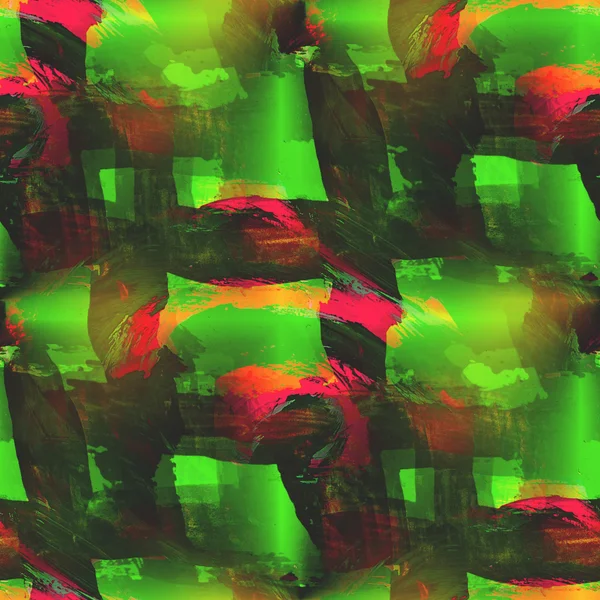 Artysty akwarela zielony czerwone tło, bez szwu — Zdjęcie stockowe