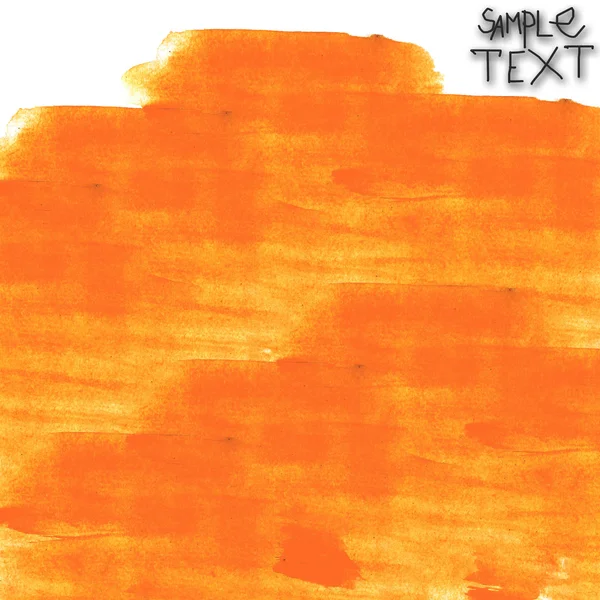 Kunst aquarel oranje achtergrond abstracte papier textuur geïsoleerd — Stockfoto