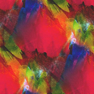 arka planda kesintisiz suluboya doku kırmızı, sarı, yeşil abstra