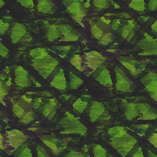 Hintergrund grün, Gitterornament Aquarell Kunst nahtlose Textur — Stockfoto