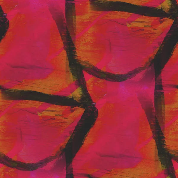 Achtergrond oranje rode sieraad aquarel kunst naadloze structuur een — Stockfoto