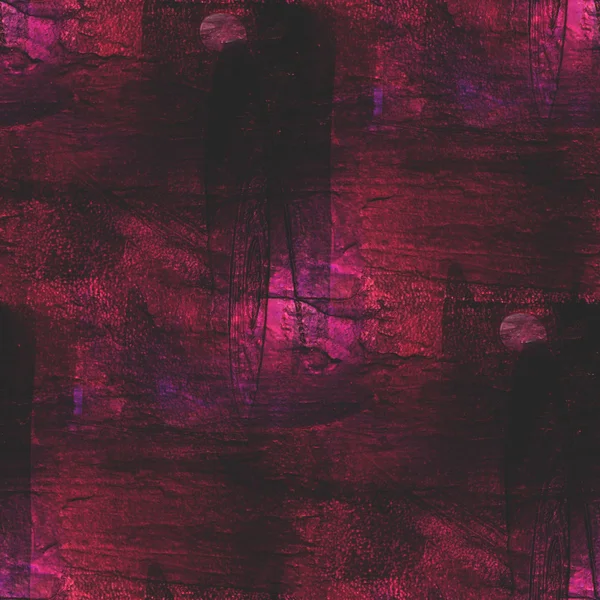 Hintergrund rot Aquarell Kunst nahtlose Textur abstrakte Pinsel — Stockfoto