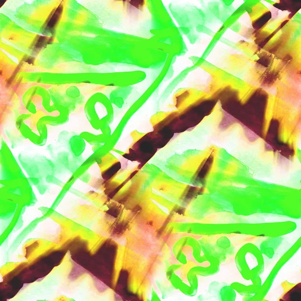 Фон безшовний акварельний зелений, коричнева текстура абстрактний папір — стокове фото