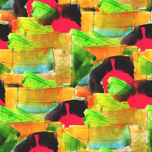 Kırmızı, sarı, yeşil resim sanatçısı palet resim çerçeve grafiği — Stok fotoğraf