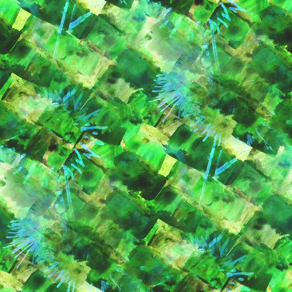 Цвет фона акварель зеленый бесшовная текстура абстрактная кисть — стоковое фото